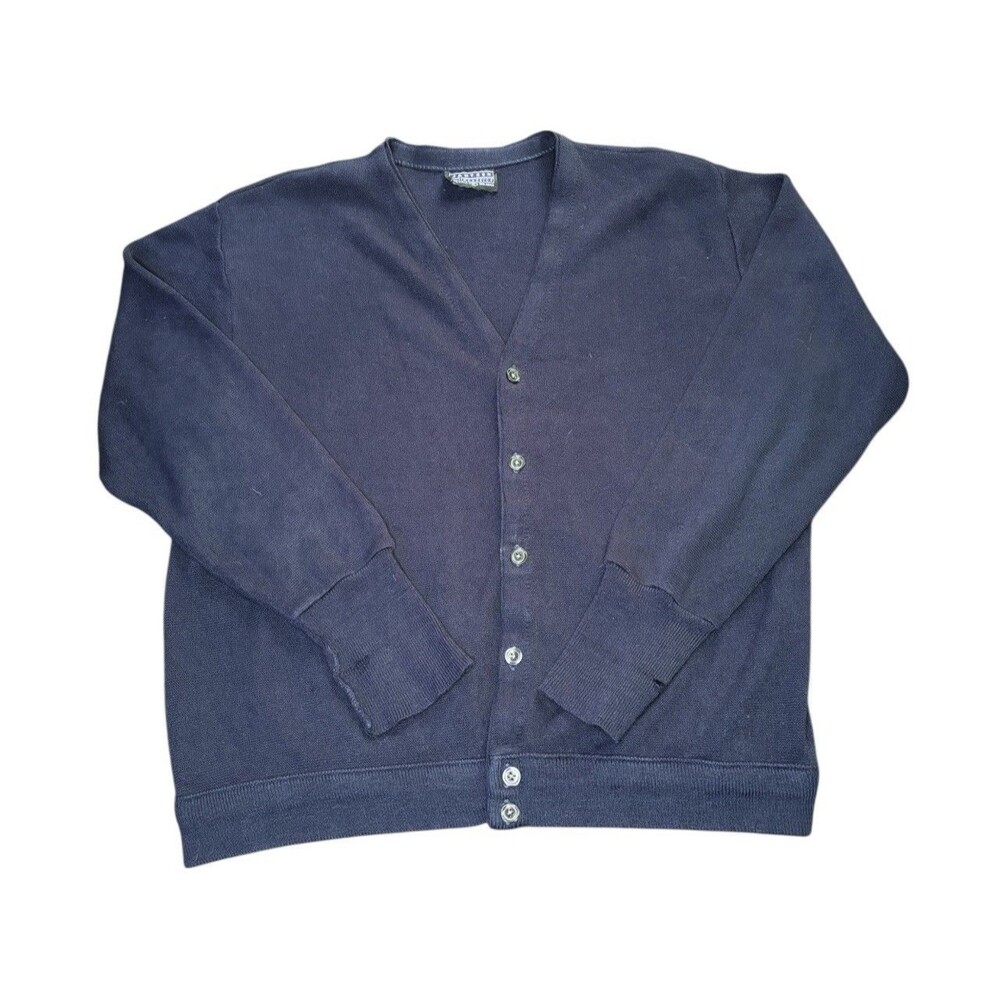 Vintage Jantzen Cardigan Sweater Blue Size XL Button Grandpa 90s Kurt Cobain